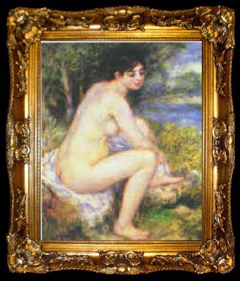framed  Pierre Renoir  Female Nude in a Landscape, ta009-2